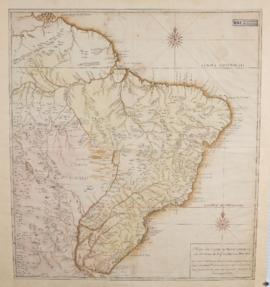 Mapa dos confins do Brasil com as terras da coroa de Espanha na América meridional. Datado em 12 ...