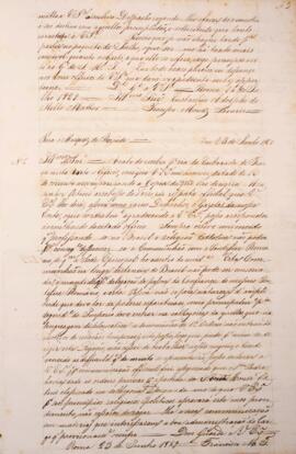 Cópia de ofício enviado por Francisco Muniz Tavares (1793-1876) para Antônio Telles da Silva (179...