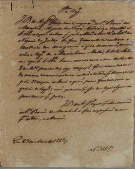 Despacho de José Bonifácio de Andrada e Silva (1763-1838) para Wenzel Philipp Leopold (1784-1851)...
