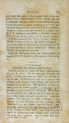 Primeira Proclamação da Revolução do Porto, publicada no Correio Brasiliense em 24 de agosto de 1...
