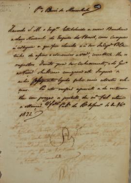 Despacho para Wenzel Philipp Leopold (1784-1851), Barão de Mareschal, encaminhando os decretos so...