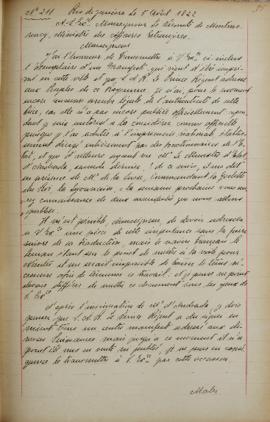 Despacho de 5 de agosto de 1822, de Jean-Baptiste Maler (s.d.-s.d.), cônsul-geral da França no Br...