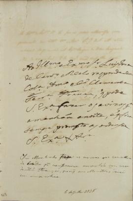 Circular enviada para Luis José de Carvalho e Melo (1764-1826), em 6 de julho de 1825, no qual me...