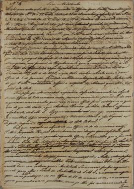 Despacho enviado para Luiz Moutinho Lima Alvares e Silva (1792-1863) em 3 de abril de 1829 refere...
