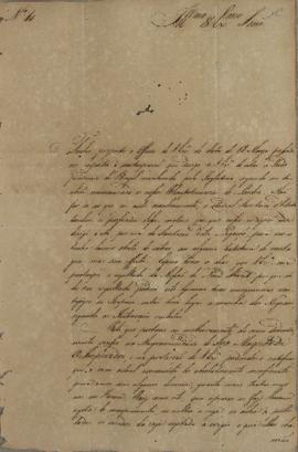 Oficio nº 10 encaminhado a Luis José de Carvalho e Melo (1764-1826) informando o recebimento do o...
