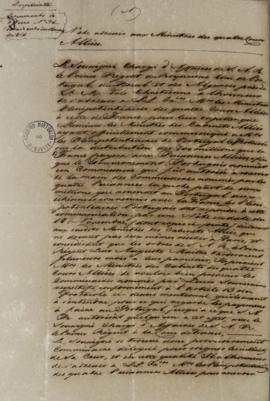 Ofício nº 36 (duplicata) de 30 de março de 1816, de Francisco José Maria de Brito (1760-1825), a ...