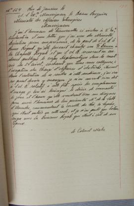 Despacho nº 124 de 1821, de Jean-Baptiste Maler (s.d.), Cônsul-geral da França no Brasil, endereç...