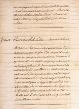 Cópia de ofício enviado por Luiz Moutinho Lima Alvares e Silva (1792-1863), para Antonio da Silva...