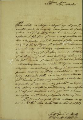 Despacho com instruções e orientações para a Guerra contra Artigas (1816-1820) de 26 de janeiro d...