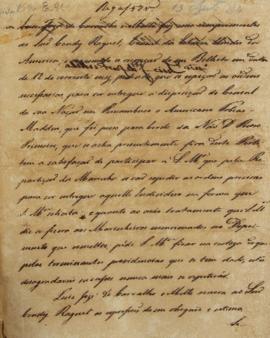 Minuta de 13 de agosto de 1824, de Luis José de Carvalho e Melo (1764-1826), conselheiro, ministr...
