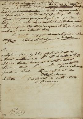Circular enviada para o corpo diplomático em 1 de junho de 1829, convocando-os para cerimônia rel...