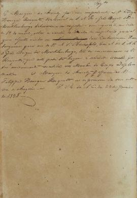 Minuta de correspondência encaminhada por João Carlos Augusto de Oeinhausen (s.d.-1838), Marquês ...