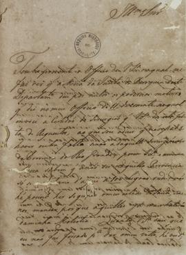 Carta de 16 de agosto de 1824, enviado por Manuel Gonçalves da Silva para Manuel Rollano, relatan...