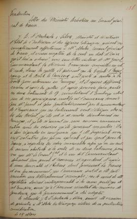 Despacho de 17 de março de 1823, de Jean-Baptiste Maler (s.d.-s.d.), cônsul-geral da França no Br...