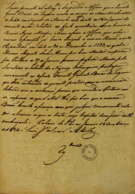 Minuta de Luís José de Carvalho e Mello (1756 – 1814), visconde de cachoeira, ao Imperador do Bra...