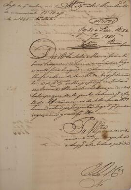 Procuração original, datada de 19 de fevereiro de 1842, escrita pelo escrivão José Xavier da Costa. A procuração declara que Dona Carlota Maria José Nabuco Cerqueira Lima, viúva do negociante José Cerqueira Lima, cidadão brasileiro, justifica o direito de arrecadar os pertences do casal inventariados pelo falecido para partilhar com os respectivos herdeiros. Ela requisita também uma indenização pelas apreensões, realizadas pela Inglaterra, das embarcações “Caliope”, “Golfinho” e “Firmeza”, que a viúva afirma terem sido erroneamente acusadas de tráfico de escravizados. Contém anexos.