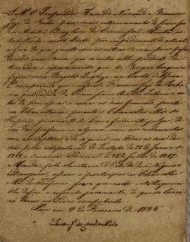 Despacho de Luis José de Carvalho e Melo (1764-1826) comunicando a decisão do Imperador em nomear...
