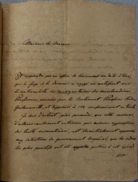 Despacho de 13 de maio de 1828, de D’Olfers, encarregado dos negócios da Prússia, endereçado a Jo...