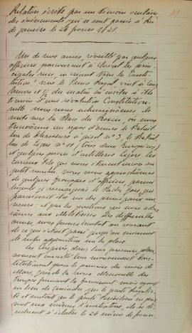 Minutas enviadas em 26 de fevereiro de 1821, comunicando sobre a revolução constitucional ocorrid...