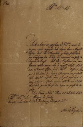 Documento nº 83, Nota de Francisco Corrêa Vidigal (s.d.-1838) a João Severiano Maciel da Costa (1...