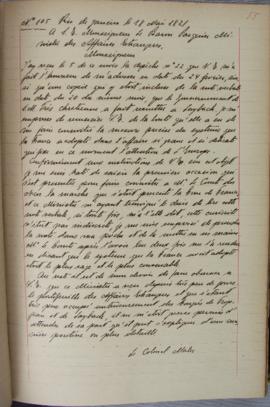 Despacho nº 105, de 18 de maio de 1821, de Jean-Baptiste Maler (s.d.), Cônsul-geral da França no ...