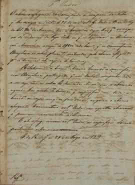 Minuta de despacho de 29 de maio de 1829, de João Carlos Augusto de Oyenhausen-Gravenburg (s.d.-1...