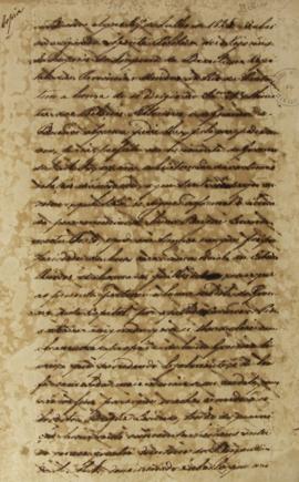 Despacho do Ministro Manuel José García (1784-1848) enviado para Antônio José Falcão da Frota (17...