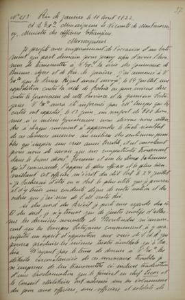 Despacho de 11 de agosto de 1822, de Jean-Baptiste Maler (s.d.-s.d.), cônsul-geral da França no B...