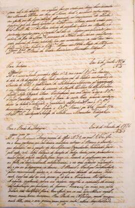 Cópia de ofício enviado pelo Monsenhor Francisco Corrêa Vidigal (s.d.-1838) para Eustáquio Adolfo...