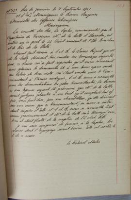 Despacho nº 123, de 4 de setembro de 1821, de Jean-Baptiste Maler (s.d.), Cônsul-geral da França ...