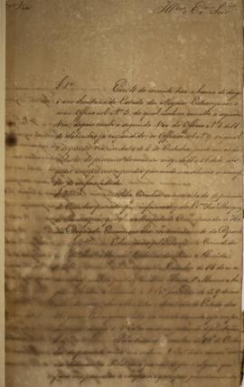 Cópia de ofício enviado por Pedro Affonso de Carvalho para Francisco Carneiro de Campos (1765-184...