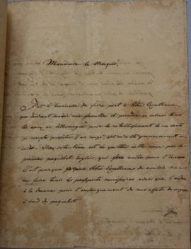 Despacho de 29 de maio de 1828, de D’Olfers, encarregado dos negócios da Prússia, endereçado a Jo...