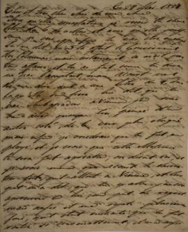 Carta original, sem indicação de autoria, enviada a Sir Charles Stuart (1779-1845), Barão de Roth...