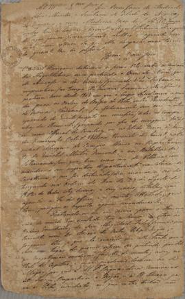 Oficio de 28 de dezembro de 1822, enviado por Miguel Antônio Flangini (s.d.) a José Bonifácio de ...