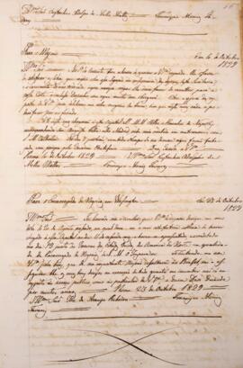 Cópia de ofício enviado por Francisco Muniz Tavares (1793-1876) para José de Araújo Ribeiro (1800...