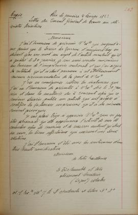 Despacho de 4 de fevereiro de 1823, de Jean-Baptiste Maler (s.d.), cônsul-geral da França no Bras...