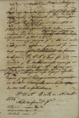 Circular enviada para Manuel Rodrigues Gameiro Pessoa (s.d.-1846), Marquês de Resende, Marquês de...