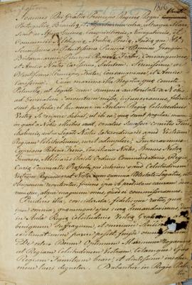 Carta Credencial de fevereiro de 1816 para Cipriano Ribeiro Freire (1753-1824), Diplomata Portugu...