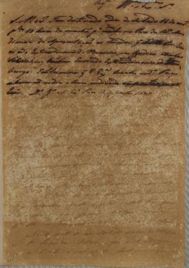 Circular enviada em 12 de junho de 1827, informando que o Imperador D. Pedro I (1798-1834) deixou...