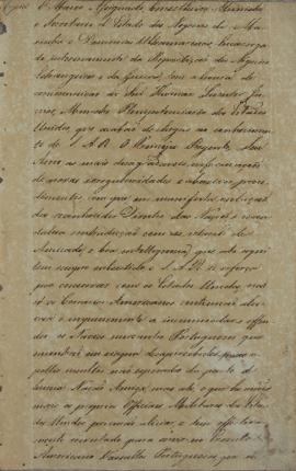 Cópia do ofício de 29 de outubro de 1813, de João de Almeida Melo Castro (1756-1814), o Conde das...