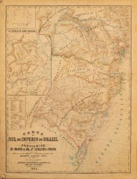 Carta do sul do Império do Brasil, organizada pelo engenheiro Alexandre Speltz, datado em 1885 e ...