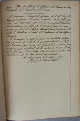Cópia do despacho de 6 de outubro de 1821, de Jean-Baptiste Maler (s.d.), Cônsul-geral da França ...