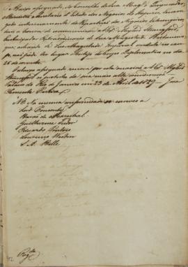 Circular enviada em 23 de abril de 1829 para o Lord Ponsoby (1770-1855) e Wenzel Philipp Leopold ...