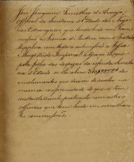 Despacho enviado por Marquês de Aracaty (s.d.-1838), em 3 de julho de 1828, informando que foi ab...
