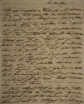 Carta original, sem indicação de autoria, enviada a Sir Charles Stuart (1779-1845), Barão de Roth...