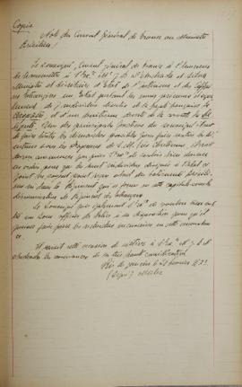 Cópia do despacho de 28 de fevereiro de 1823, de Jean-Baptiste Maler (s.d.), Cônsul-geral da Fran...
