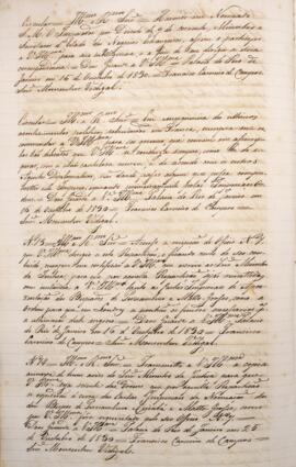 Cópia de circular enviada por Francisco Carneiro de Campos (1765-1842), para o Monsenhor Francisc...