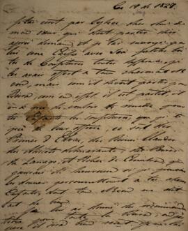 Carta original, sem indicação de autoria, enviada a Sir Charles Stuart (1779-1845), Barão de Roth...