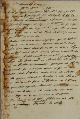 Despacho enviado ao Monsenhor Francisco Corrêa Vidigal (s.d-1838) em 2 de dezembro de 1826 aborda...