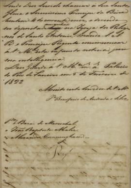 Circular enviada por José Bonifácio de Andrada e Silva (1763-1838) para Wenzel Philipp Leopold (1...